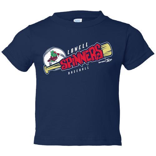 Lowell Spinners I/T Navy Bat Tee