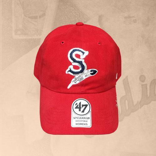 Spokane Indians Ladies Sparkle Red Adj Cap