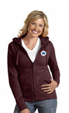 Buffalo Bisons Ladies Scarlet Red Alt Signature Full Zip Hoodie