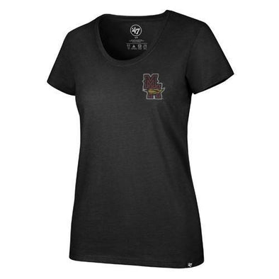 Ladies Black Neon Circle T