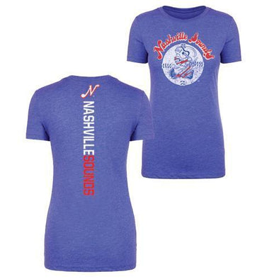 Nashville Sounds 108 Stitches Women's Royal Razorback T