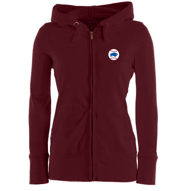 Buffalo Bisons Ladies Scarlet Red Alt Signature Full Zip Hoodie