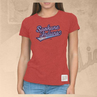 Spokane Indians Ladies Red Triblend Tee