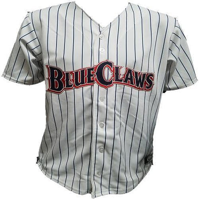 Lakewood BlueClaws Youth Throwback White Jersey