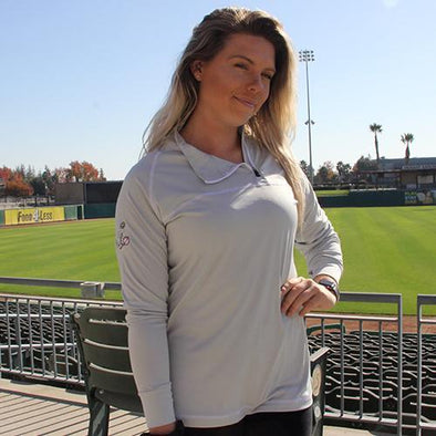 Stockton Ports Women's Grey Golf Pullover