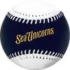 Norwich Sea Unicorns Two Tone Logo Baseball