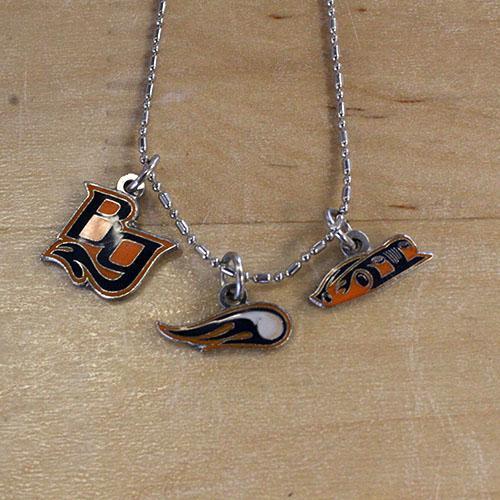 Bowling Green Hot Rods 3-Charm Logo Necklace