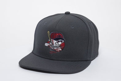 Lowell Spinners Grey Angry Baseball Snap Back Cap