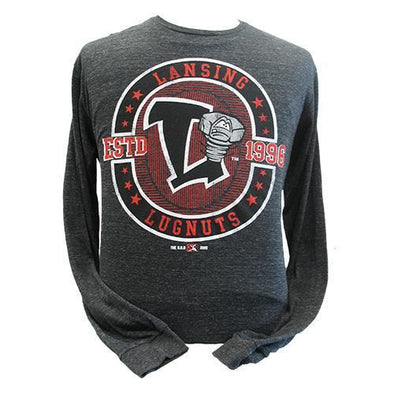 Lansing Lugnuts Retro Brand Tri-blend Long-sleeve T-shirt