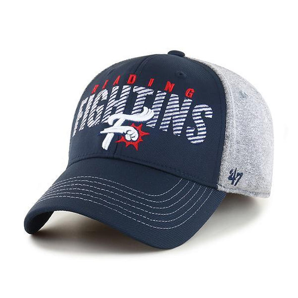 47' Gray and Navy Fightins Stretch Fit Cap