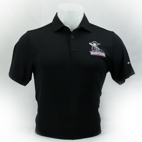 Fayetteville Woodpeckers Men's Columbia Polo Black