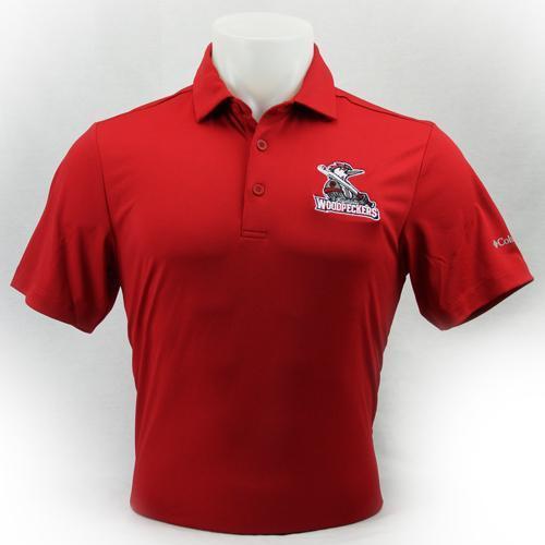 Fayetteville Woodpeckers Men's Columbia Polo Red