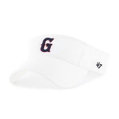 Greenville Drive 47 Brand White Visor with Navy G