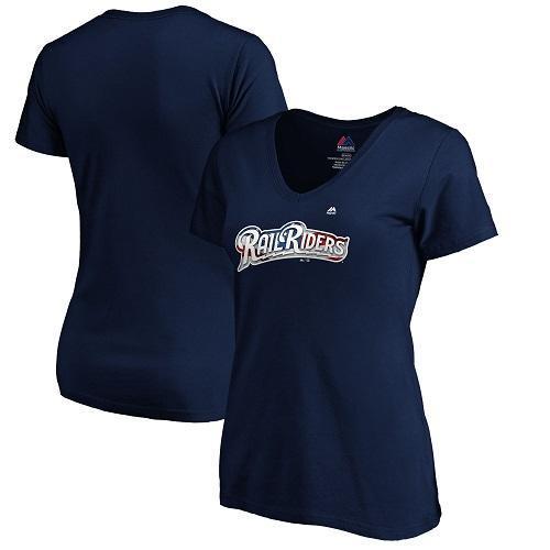 Scranton/Wilkes-Barre RailRiders Majestic Women's Patriotic T-Shirt