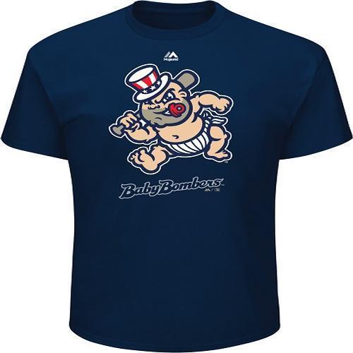 Scranton/Wilkes-Barre RailRiders Majestic Adult Navy Baby Bombers T-Shirt