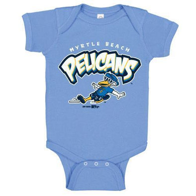 Myrtle Beach Pelicans BIMM RIDDER YOUTH CAROLINA BLUE REPL ONESIE