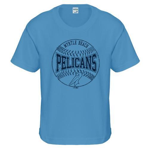 Myrtle Beach Pelicans BIMM RIDDER YOUTH CAROLINA BLUE BUFF TEE