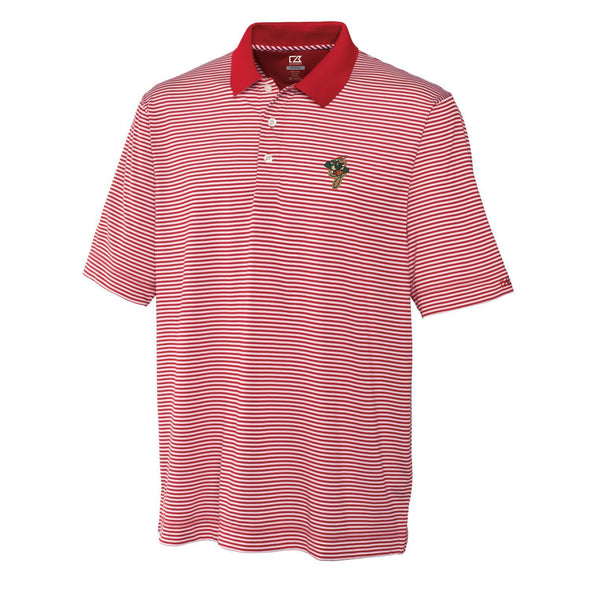 Cutter & Buck Stripe Polo - Cardinal