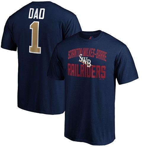 Scranton/Wilkes-Barre RailRiders Majestic #1 Dad T-Shirt