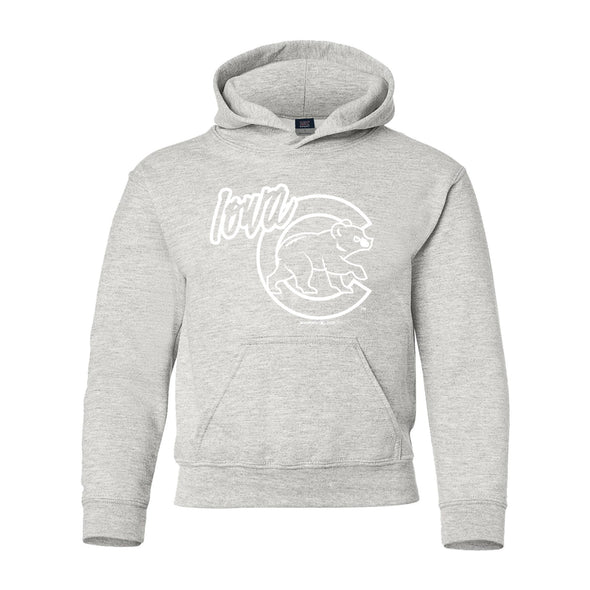 ouhIowa Cubs Youth Classic Fleece Hoodie, Gray Heather