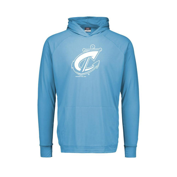Columbus Clippers MV Sport Youth Sunproof Hooded Long Sleeve Tee