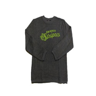 Gwinnett Stripers MV Sport Women's Primary Logo Corded Crew- Navy