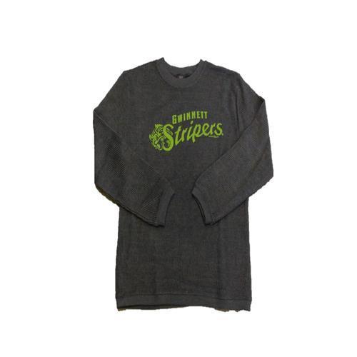 Gwinnett Stripers MV Sport Women's Primary Logo Corded Crew- Navy