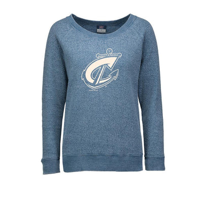 Columbus Clippers MV Sport Women's Luna Reverse Fleece Crew