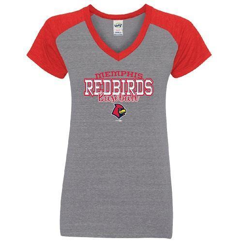 Memphis Redbirds Ladies Red Trish Tee