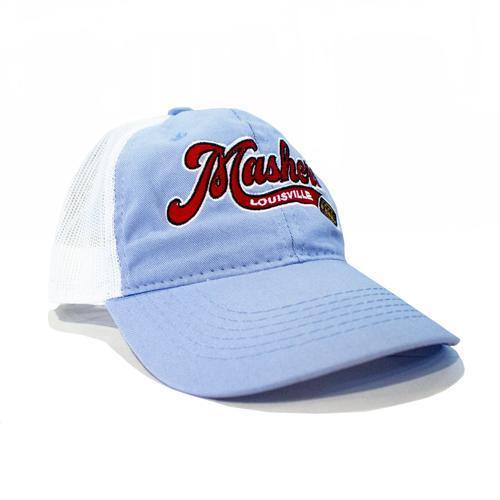 Louisville Bats Light Blue Mashers Wordmark Trucker Cap