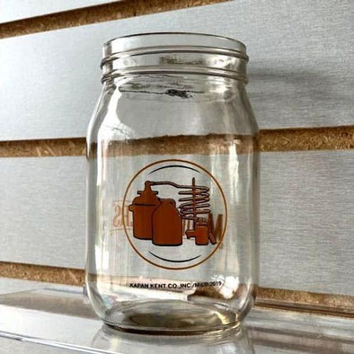 West Virginia Black Bears Moonshiners Glass Mason Jar