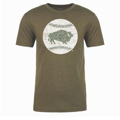 Buffalo Bisons Camo Alt Mil Green Tee