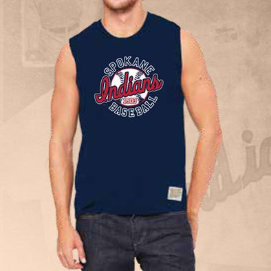 Spokane Indians Men's Navy Muscle Tank