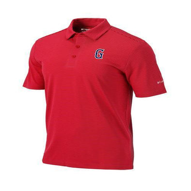 Greenville Drive Columbia Men's Red Stipe Polo w/Navy G