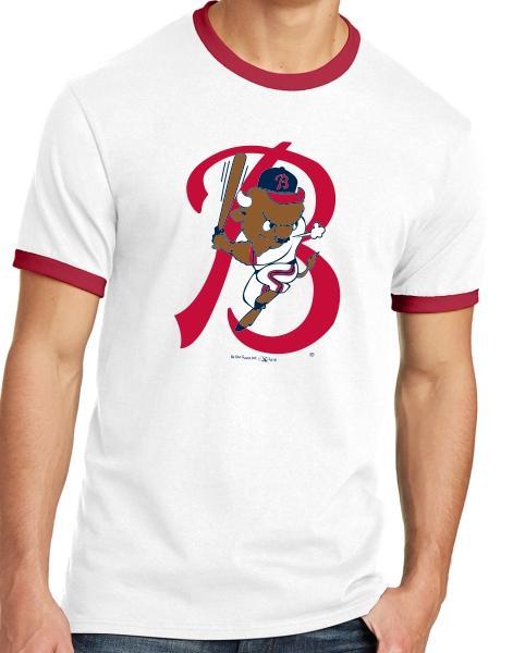 Buffalo Bisons Men's Red White Ringer Throwback Tee