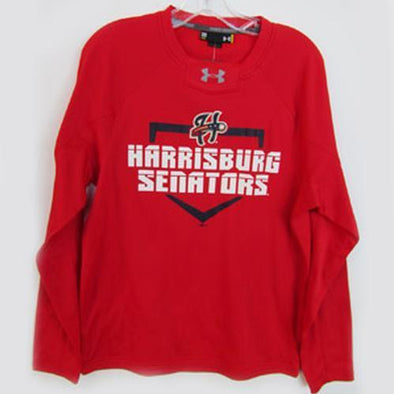 Harrisburg Senators Red Under Armour Crew Neck Sweatshirt