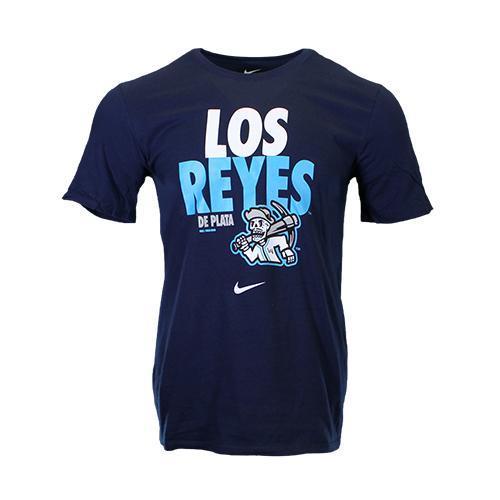 Men's Las Vegas Reyes de Plata Nike Los Reyes Navy Cotton Short Sleeve T-Shirt