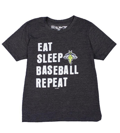 Columbia Fireflies Youth Heather Grey Eat Sleep Tee