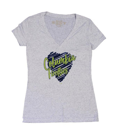 Columbia Fireflies Women's White Scoopneck Tee