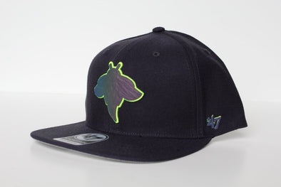 Columbia Fireflies Adult Navy Fluorescent Logo Snapback Cap