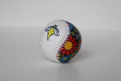 Columbia Fireflies White and Multi-Color Flowers Baseball