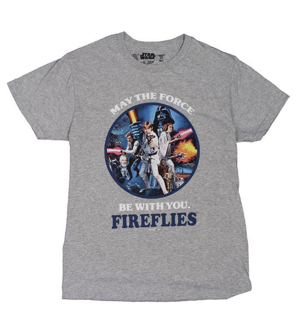 Columbia Fireflies Adult Grey Fireflies Star Wars Tee