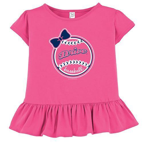 Greenville Drive Soft as a Grape Toddler Pink Ruffle Dress
