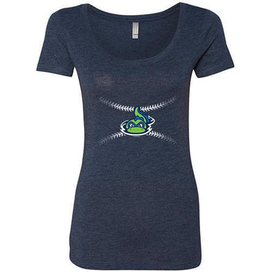 Vermont Lake Monsters Ladies Laces Scoop Neck T-Shirt