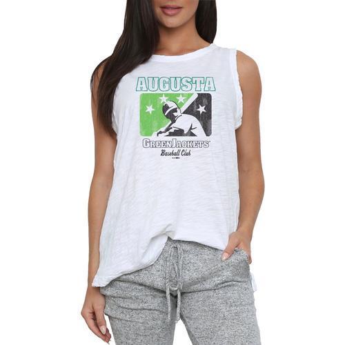 Augusta GreenJackets Ladies Slub White MiLB Augusta Tank