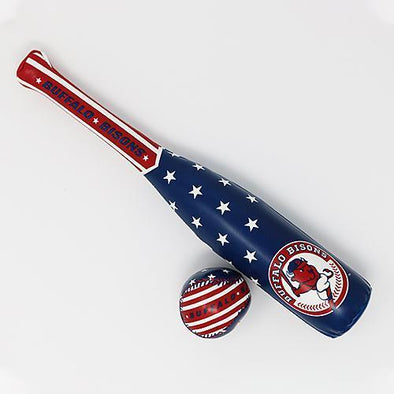 Buffalo Bisons Mini Bat & Ball Set - Red, White & Blue