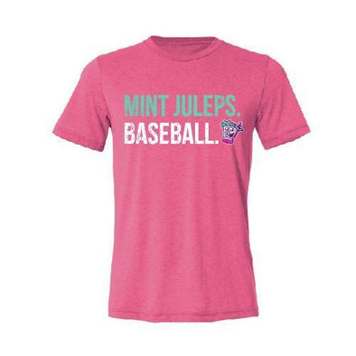 Louisville Bats Adult Mint Julep Pink Bourbon Tee