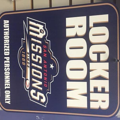 San Antonio Missions Locker Room Sign