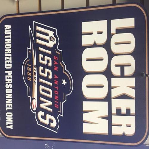 San Antonio Missions Locker Room Sign