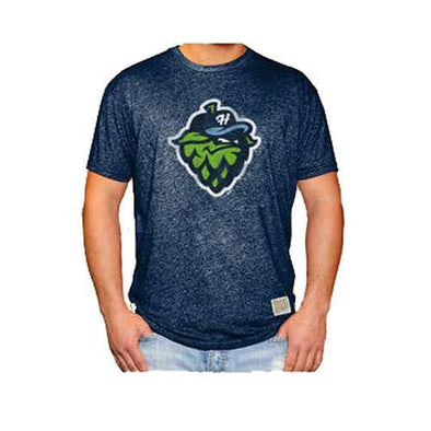 Retro Brand Mock Twist Barley Tee, Navy, Hillsboro Hops